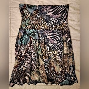 Women's XL 2 Way Skirt/Dress Butterfly Tropical MULTI COLOR